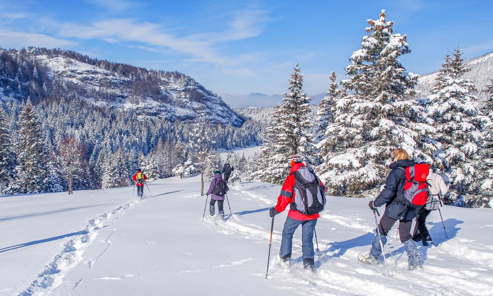 Snowshoe equipment in Cauterets